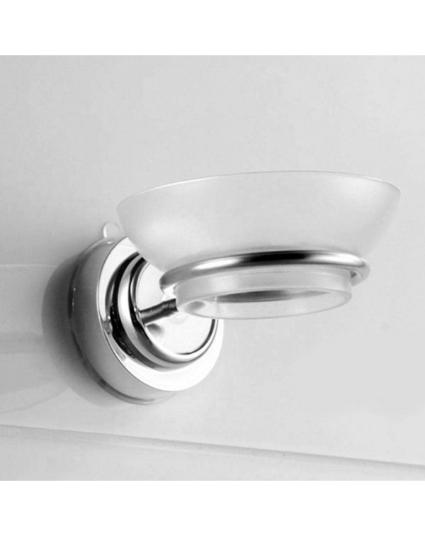 Stainless Steel Strong Vacuum Suction Cup Bathroom Soap Shelf Dish Holde