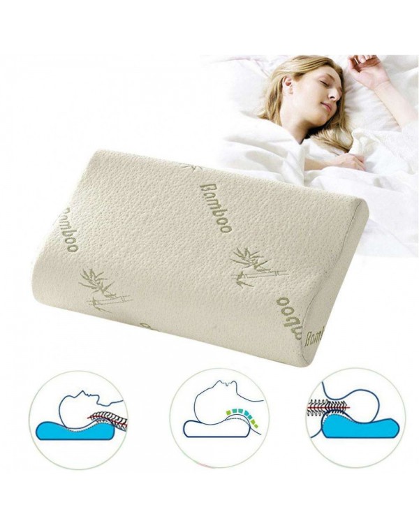 Comfort Orthopedic Bamboo Fiber Sleeping Pillow Memory Foam Pillows