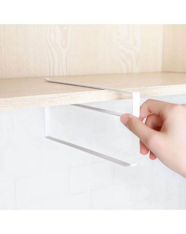 Kitchen Cabinet Door Rack Toilet Paper Towel Shelf Household Organizer