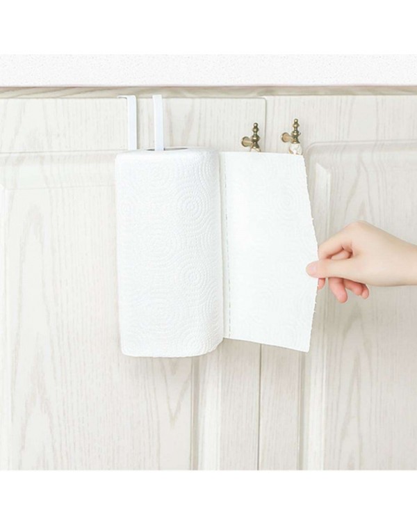 Kitchen Cabinet Door Rack Toilet Paper Towel Shelf Household Organizer