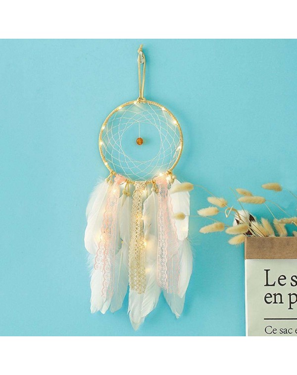 Lace Bead Feather Dream Catcher Net Handmade Dreamcatcher Car Hanging Decor