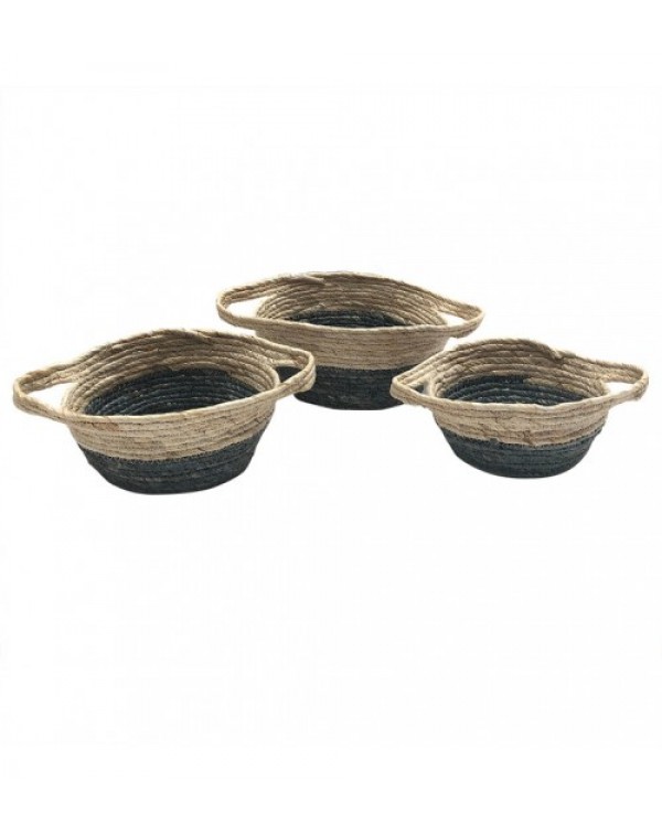 3 Piece Flat Base Corn Basket Set