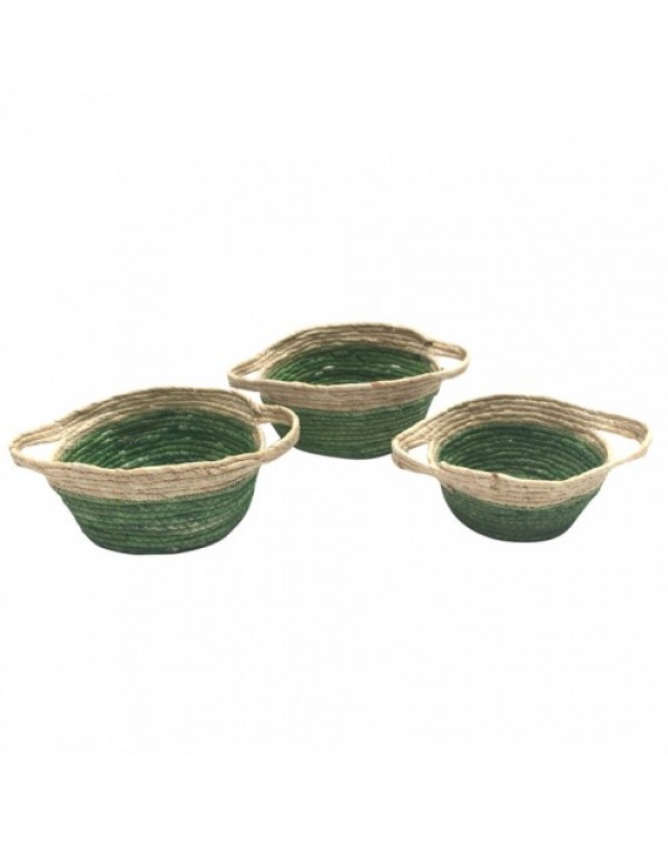 3 Piece Flat Base Corn Basket Set