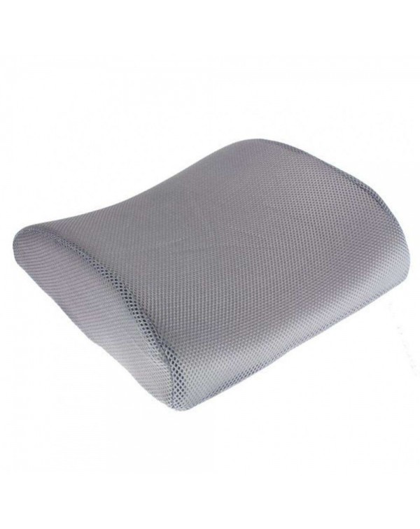 Memory Foam Lumbar Back Support Cushion Pillow for Home Car Auto Seat Gray