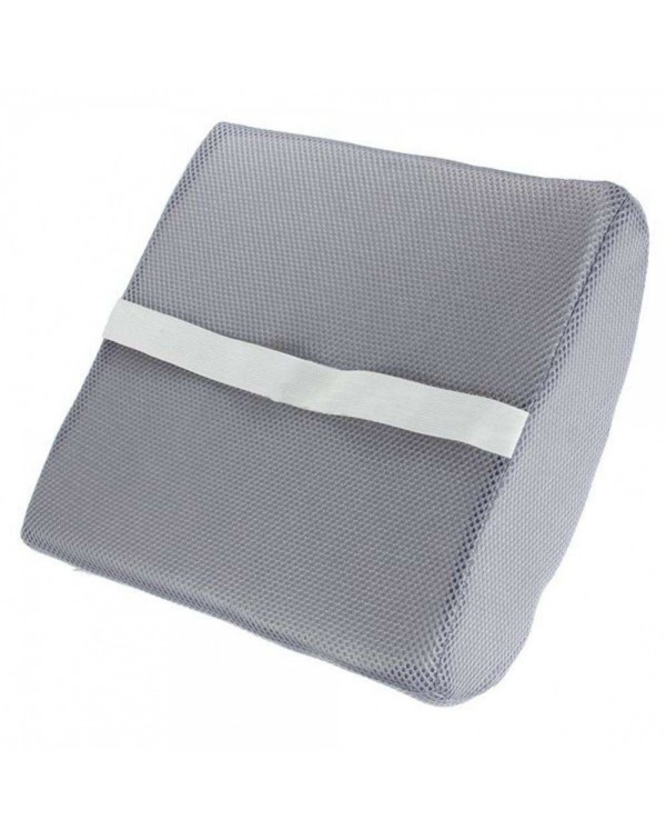 Memory Foam Lumbar Back Support Cushion Pillow for Home Car Auto Seat Gray