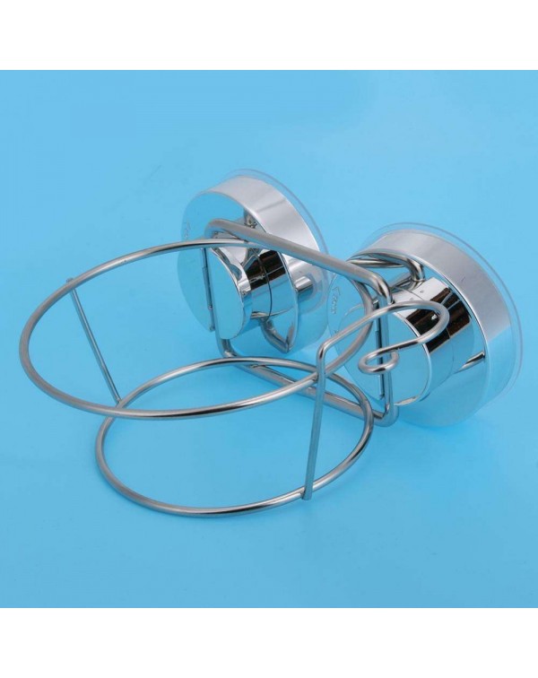 Wall Mounted Hair Dryer Holder Rack Vacuum Suction Hook Stainless Steel