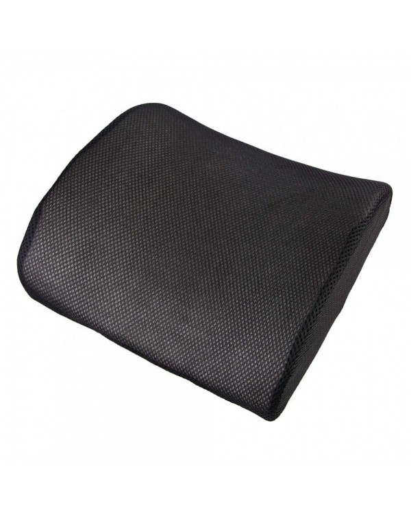 Memory Foam Lumbar Back Support Cushion Pillow for Home Car Auto Seat Black