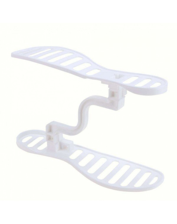 Shoes Storage Rack 2 Layers Shelf Holder Sorted Household Organizer(White)