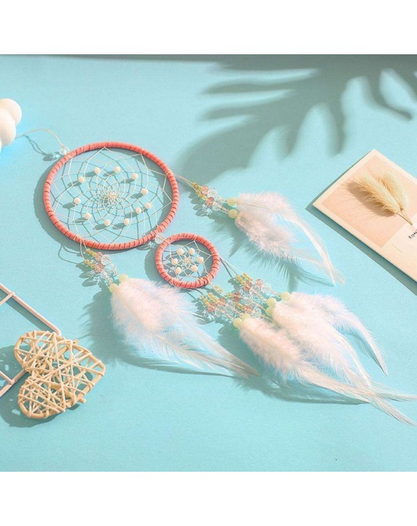 Windbell Feather Dream Catcher Net Beads Dreamcatcher Crafts Home Car Decor