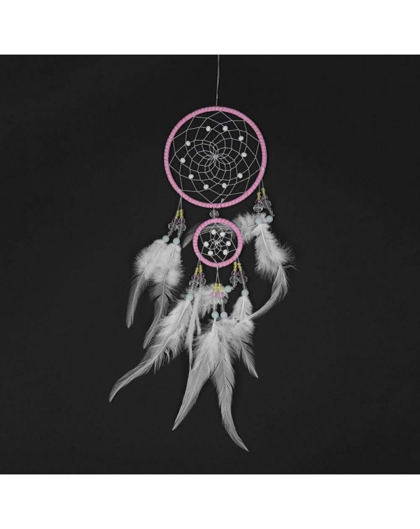 Windbell Feather Dream Catcher Net Beads Dreamcatcher Crafts Home Car Decor