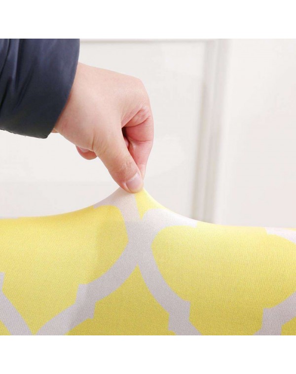 Printing Stretch Chair Cover Elastic Slipcover Hotel Home Decoration Yellow