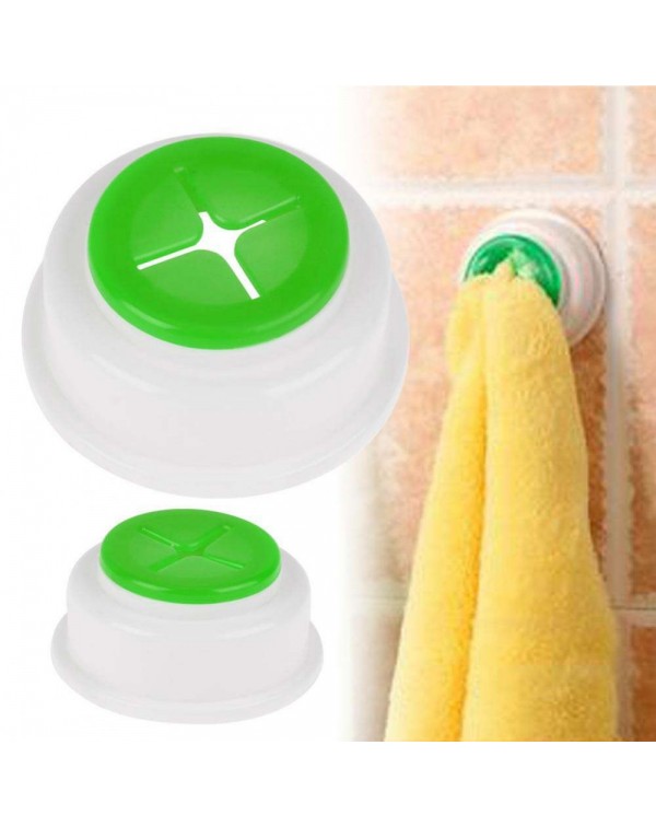 Creative Self-Adhesive Multi Use Cloth Clip Towel Clip Towel Hook(Green)