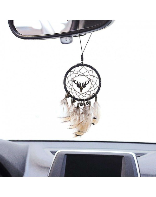 Deer Craft Dreamcatcher Handmade Dream Catcher Net Wall Car Hanging Decor(A)