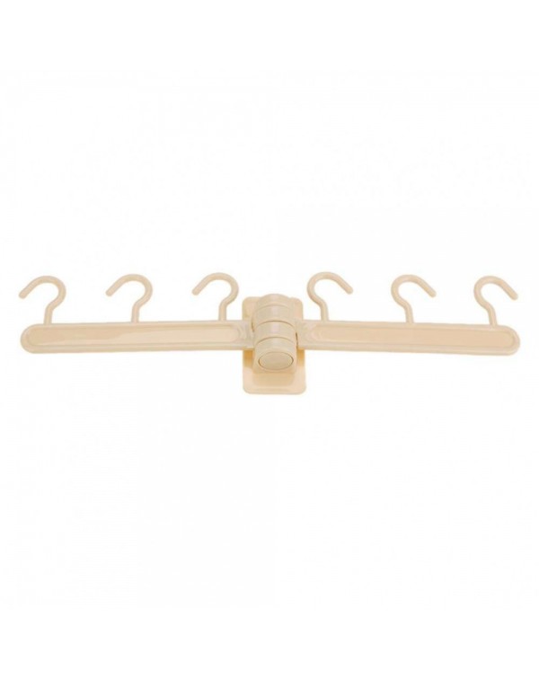 180°Rotate Strong Sucker Wall Hook Hang Rack Kitchen Storage Shelf(Beige)