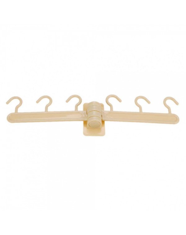 180°Rotate Strong Sucker Wall Hook Hang Rack Kitchen Storage Shelf(Beige)