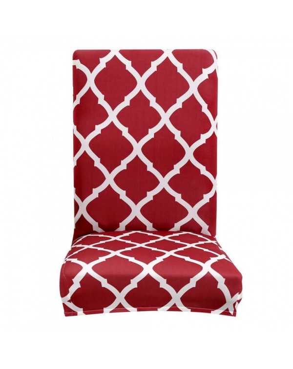 Stretch Geometry Print Modern Chair Cover Removable Hotel Party Slipcover