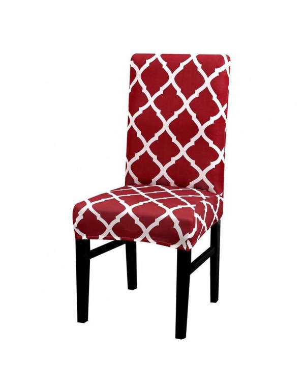 Stretch Geometry Print Modern Chair Cover Removable Hotel Party Slipcover