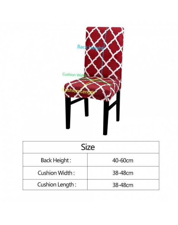 Stretch Geometry Print Modern Chair Cover Removable Hotel Party Slipcover