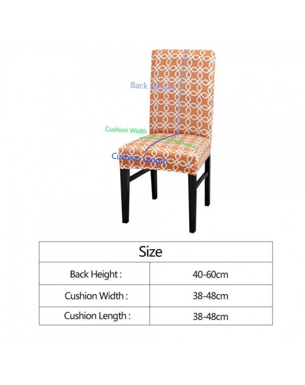 Thin Elastic Chair Cover Print Seat Case Slipcover Home Hotel Banquet Decor