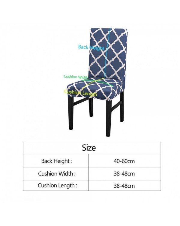 Printing Stretch Chair Cover Slipcover Hotel Home Decoration Lake Blue