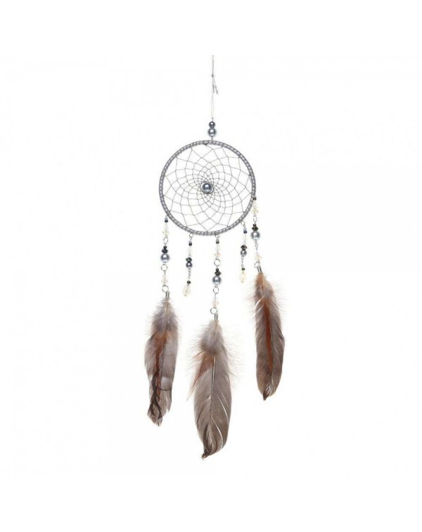 Silver Feathers Dreamcatcher Handmade Dr...