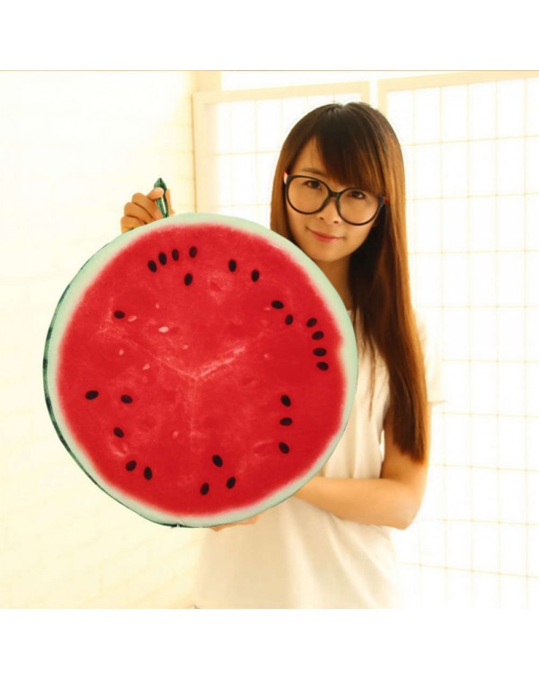 3D Print Fruit Office Chair Back Cushion Sofa Throw Pillow Watermelon 40cm