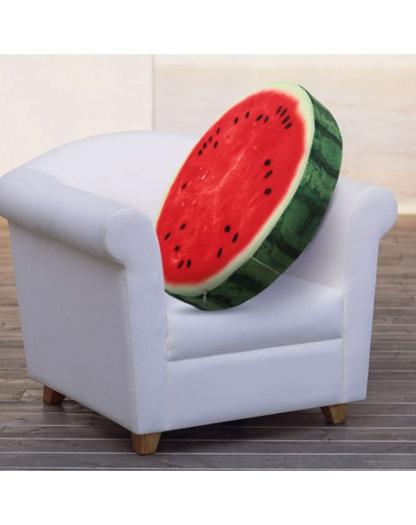 3D Print Fruit Office Chair Back Cushion Sofa Throw Pillow Watermelon 40cm