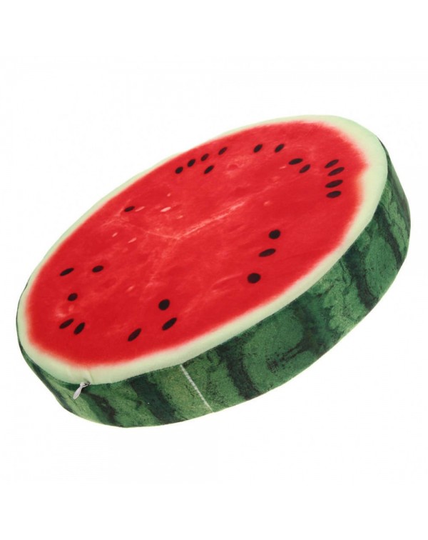 3D Print Fruit Office Chair Back Cushion Sofa Throw Pillow Watermelon 40cm