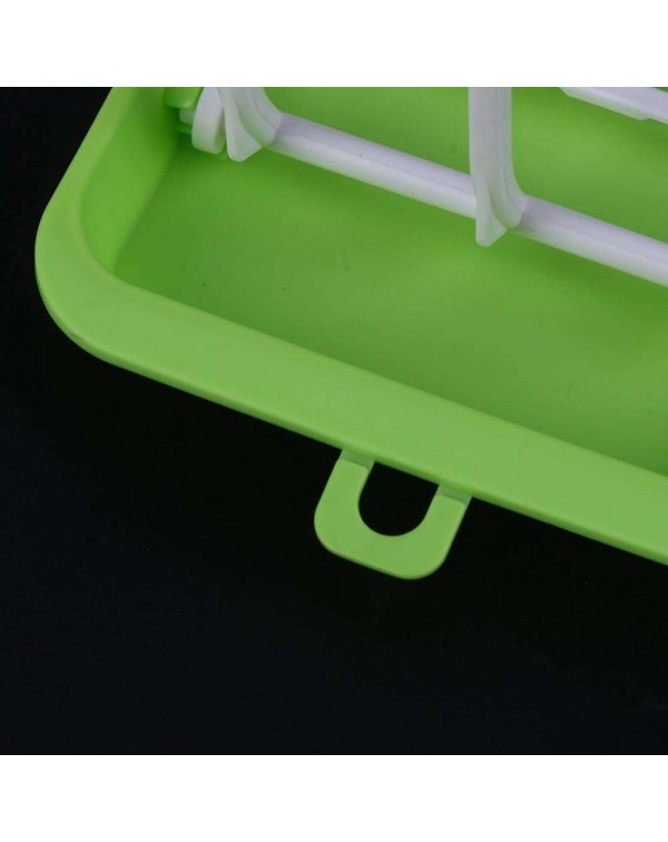 Folding Baby Feeding Bottle Drying Rack Hanging Cup Draining Rack(Green)