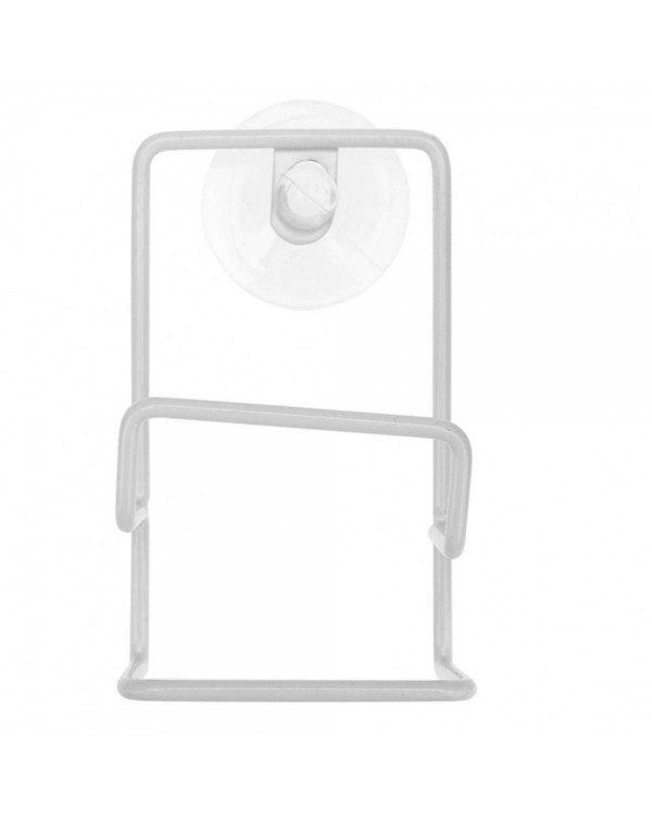 Simple Sponge Drain Rack Double-layer Sucker Kitchen Storage Holder(White)