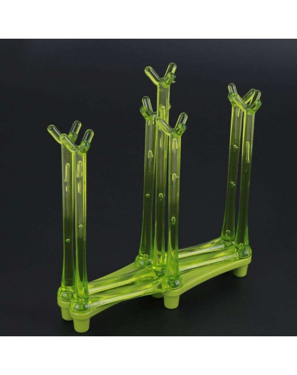 Glass Cup Bottle Drying Rack Drainer Shelf Holder Kitchen Organizer(Green)