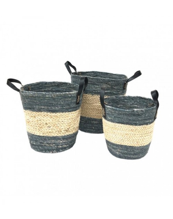 3 Piece Straight Side Corn Basket Set