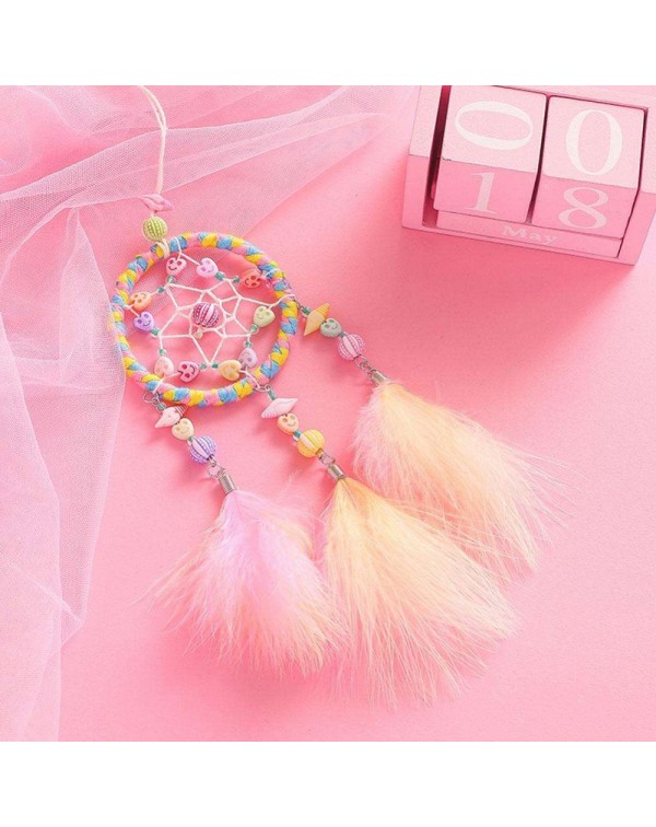 DIY Feathers Handicraft Dreamcatcher Handmade Dream Catcher Net Wall Decor