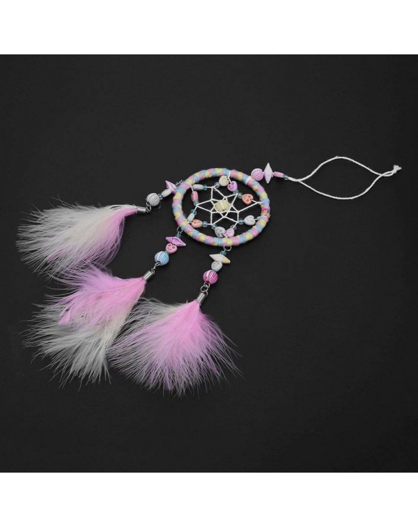 DIY Feathers Handicraft Dreamcatcher Handmade Dream Catcher Net Wall Decor