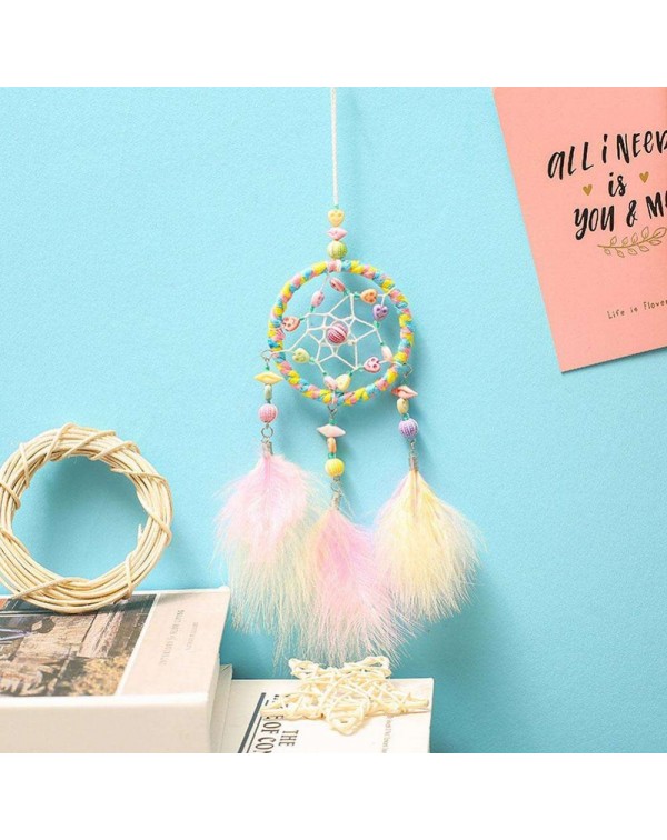 DIY Feathers Handicraft Dreamcatcher Handmade Dream Catcher Net Wall Decor