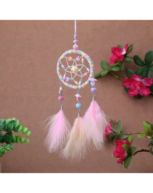 DIY Feathers Handicraft Dreamcatcher Handmade Dream Catcher Net Wall Decor