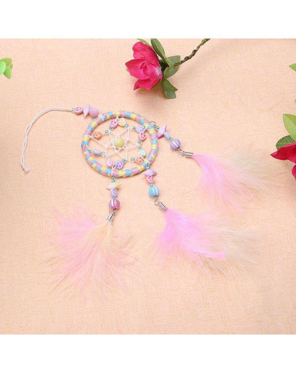 DIY Feathers Handicraft Dreamcatcher Handmade Dream Catcher Net Wall Decor