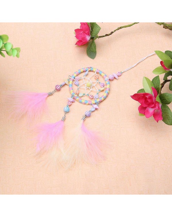 DIY Feathers Handicraft Dreamcatcher Handmade Dream Catcher Net Wall Decor