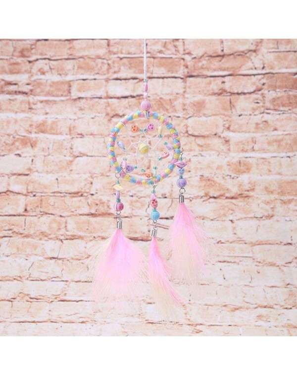 DIY Feathers Handicraft Dreamcatcher Handmade Dream Catcher Net Wall Decor