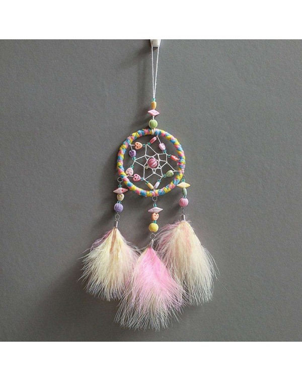 DIY Feathers Handicraft Dreamcatcher Handmade Dream Catcher Net Wall Decor