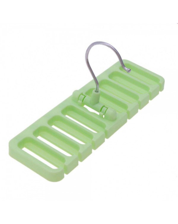 Creative 8-Hole Belt Tie Storage Rack Organizer Holder Hanger Hook(Green)