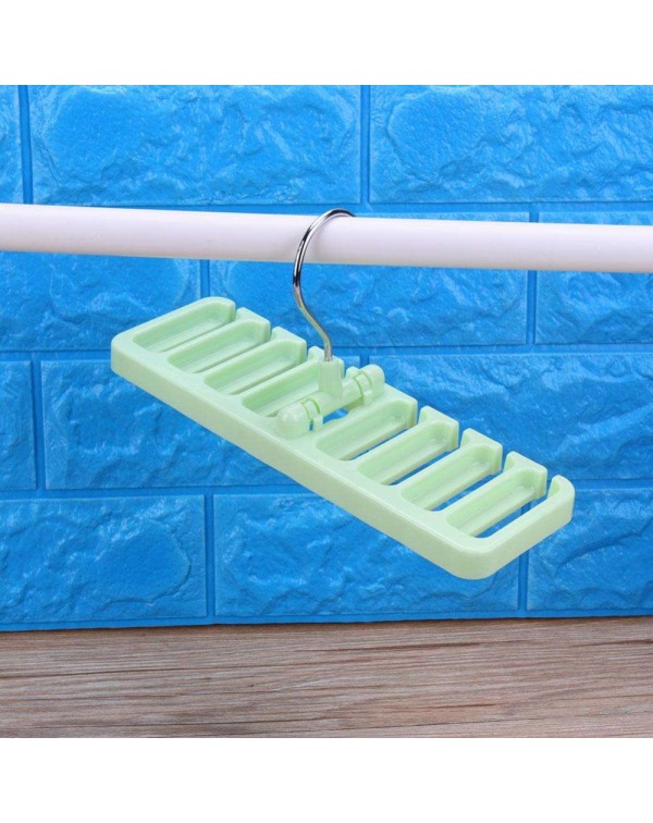 Creative 8-Hole Belt Tie Storage Rack Organizer Holder Hanger Hook(Green)