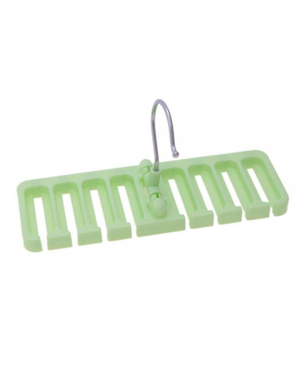 Creative 8-Hole Belt Tie Storage Rack Organizer Holder Hanger Hook(Green)