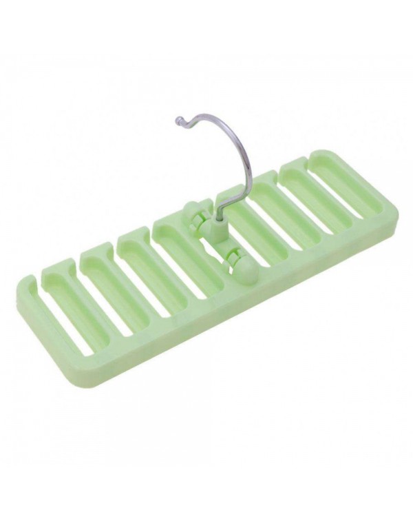 Creative 8-Hole Belt Tie Storage Rack Organizer Holder Hanger Hook(Green)