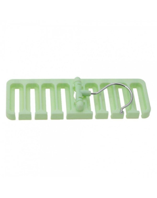 Creative 8-Hole Belt Tie Storage Rack Organizer Holder Hanger Hook(Green)