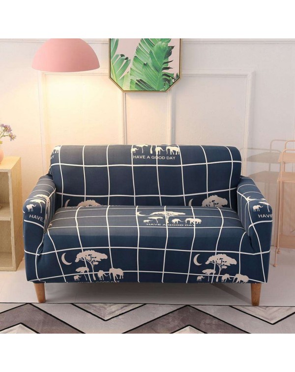 Plaid Tight Wrap Slipcovers All-Inclusive Elastic Thin Sofa Cover