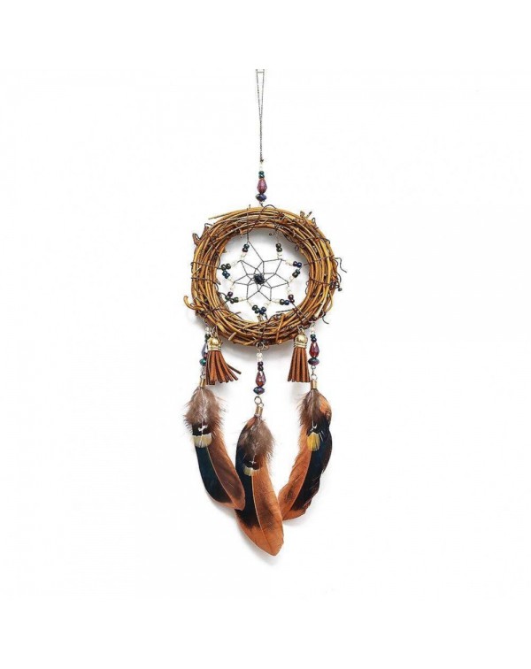 Tree Vine Feather Dream Catcher Wind Chimes Home Wall Hanging Decor