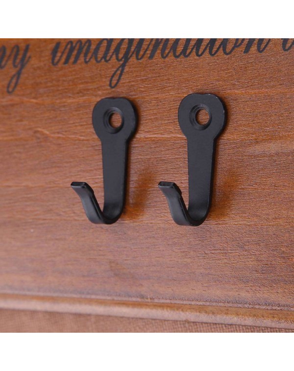 10pcs Wall Mounted Key Holder Rack Hanger Hooks Hat Coat Closet Organizer