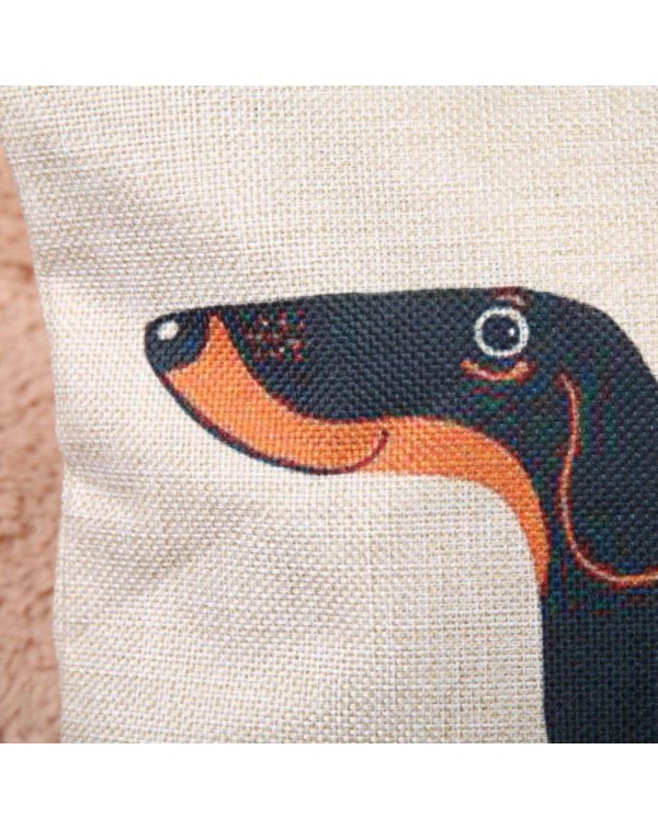 Creative cartoon dachshund thick cotton pillowcases 30 x 50 cartoon pillow