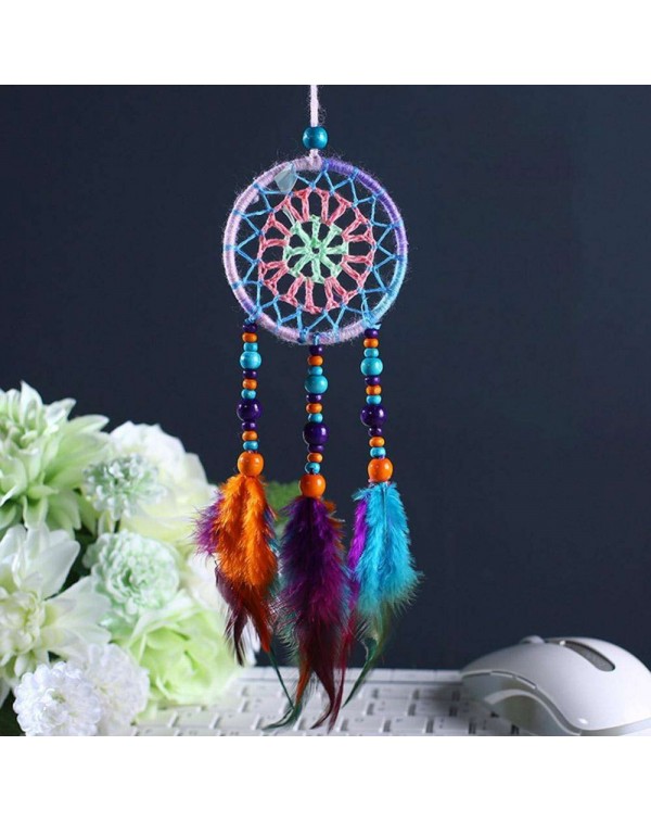 Countryside Feather Dream Catcher Net Beads Dreamcatcher Home Car Decor